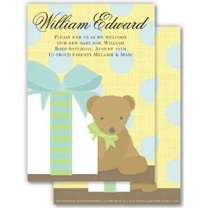   Invitations   Blue Teddy Bear Surprise Invitation: Health & Personal