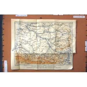  MAP 1907 FRANCE TOULOUSE SONNE BAYONNE BORDEAUX