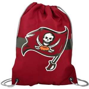 Tampa Bay Buccaneers Red Team Logo Drawstring Backpack:  