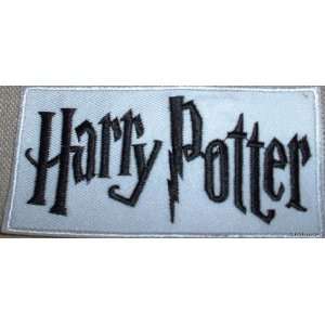  HARRY POTTER Logo Name 4 B/W Embroidered PATCH 