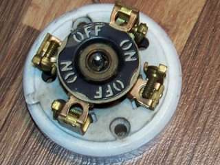 Turn Switch bakelite twist knob nickel porcelain old antique light 4 