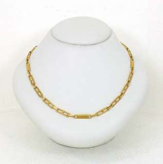 LONG 18K SOLID GOLD 35 LONG LINK CHAIN NECKLACE  