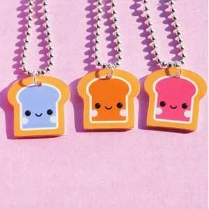  Peanut Butter and Jelly BFF Necklace   Set of 3 