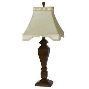  Cal Lighting BO 243/4 Oscar Resin Table Lamp, Dark Bronze 