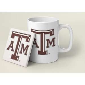  Texas A & M University Mug and Coaster Set Kitchen 