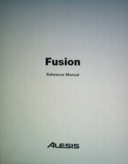 ALESIS FUSION AUDIO WORKSTATION REFERENCE MANUAL BOUND  