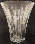 Vintage Baccarat Crystal Art Glass Trumpet Vase France 20th C  