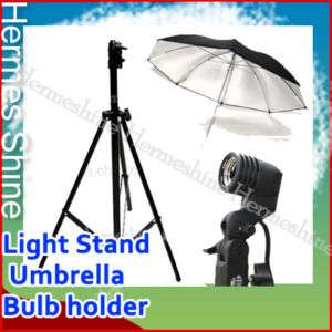 New Photo Studio Light Stand Umbrella Bulb Socket Set  