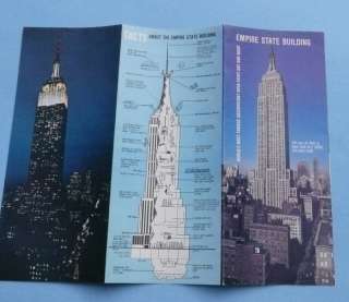 1960s Empire State Building brochure line of sight map  