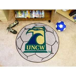 North Carolina Wilmington Seahawks NCAA Soccer Ball Round Floor Mat 