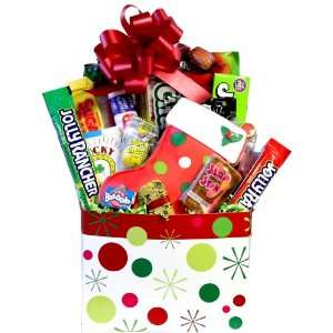 Polka Dots Stocking Retro Candy Gift Grocery & Gourmet Food