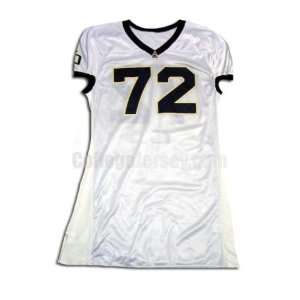  White No. 72 Game Used Notre Dame Champion Football Jersey 