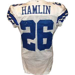 Ken Hamlin #26 Cowboys at Packers 11 15 2009 Game Used White Jersey 