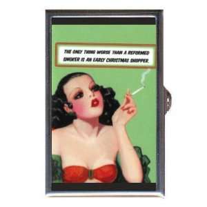  REFORMED SMOKER VINTAGE PIN UP Coin, Mint or Pill Box 