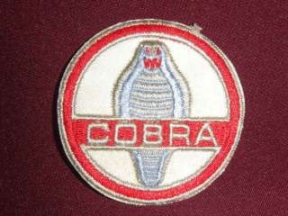 vtg embroidered Cobra patch applique racing equipment Ford Shelby AC
