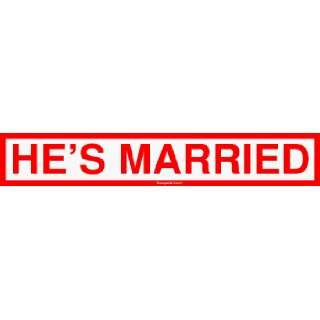  HES MARRIED Bumper Sticker Automotive