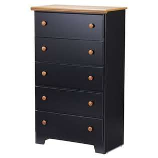 Lang Furniture Shaker Five Drawer Chest with Roller Glides   Finish 