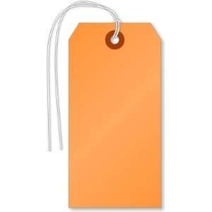  #5 (4¾ x 2 3/8)   Fluorescent Orange Tags (with strings 