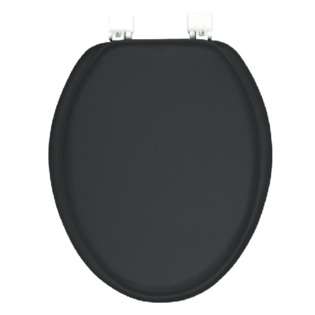 Ginsey Black Padded ELONGATED Toilet Seat 