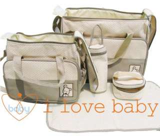 IBaby* Khaki Baby Diaper Nappy Changing Bags 5Pcs  