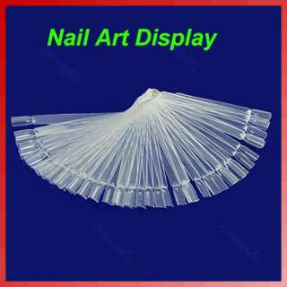 Nail Art Display Practice Fan shaped Polish False Tips  