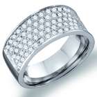 ApexJewels Diamond Wedding Ring Anniversary Band Channel Set White 