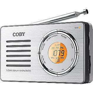  compact am fm radio with digital display coby cx 50 portable radio 