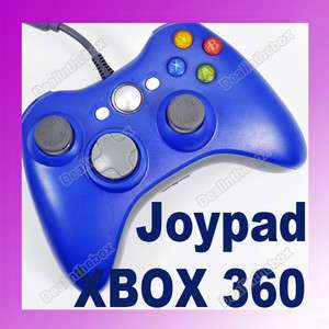 Blue USB Wired Game Joypad Controller For Xbox 360  