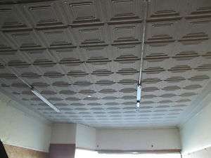 COMPLETE ANTIQUE TIN CEILING WITH TRIM 25 X 68  