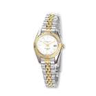   Ladies Charles Hubert Two tone Stainless Band ring Silver Dial Watch