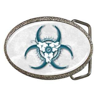 Belt Buckle of Biohazard Symbol (Biological Warning Sign, Hazardous 