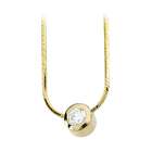 Katarina 14K Yellow Gold 1/4 ct. Bezel Set Diamond Solitaire Necklace