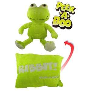  Plush Pillow Peek A Boo Animal   Frog
