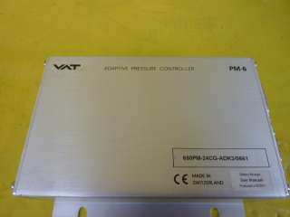 VAT Adaptive Pressure Controller PM 6 650PM 24CG ADK3 working  