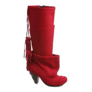 IRREGULAR CHOICE NEW PRETTY POOCH RED BOOTS WOMENS  