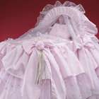 Baby Doll Pretty in Pink Bassinet Liner/Skirt and Hood   Size: 17x31