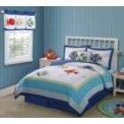 My World Colorful Sea Twin Quilt with Pillow Sham