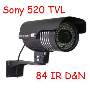 84IR 1/3 Sony CCD 520TVL High Resolution CCTV Camera  