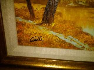 Cabbetti Signed Landscape 8 x 10 Oil Painting~Very Nice  