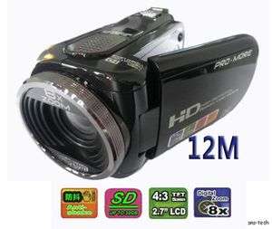 12.0 MP 1280*720 HD DV Camera Camcorder 2.7 Black  