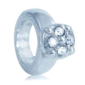 Nagara Crystal 925 Sterling Silver RING European Charms Bead  