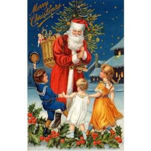 Vintage Santa Go Round (Christmas Cards, Holiday Cards 