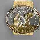coin jewelry 2 toned gold silver eisenhower dollar