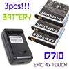 3x 1800mAh Battery +Dock Charger For Sprint Samsung Galaxy S2 Epic 4G 