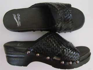 Dansko Mila Black Burnished Sandals Sizes Euro 37,38,39,40  