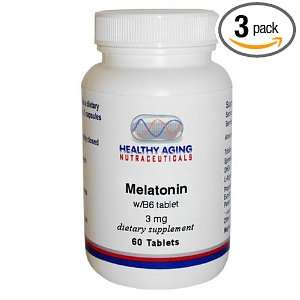   Aging Nutraceuticals Melatonin 3 Mg, B6 Tablet 60 Tablets (Pack of 3