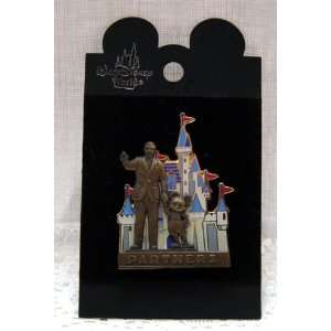  Disney Pin Walt & Mickey Partners Statue Castle New 02 