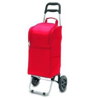Picnic Time Insulated Cart Cooler with Wheeled Trolley, Red at  