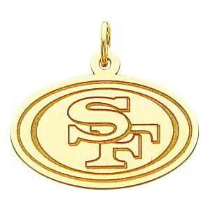  14K Gold NFL San Francisco 49Ers Logo Charm: Jewelry