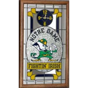  NCAA Notre Dame Fighting Irish Glass Wall Clock: Home 
